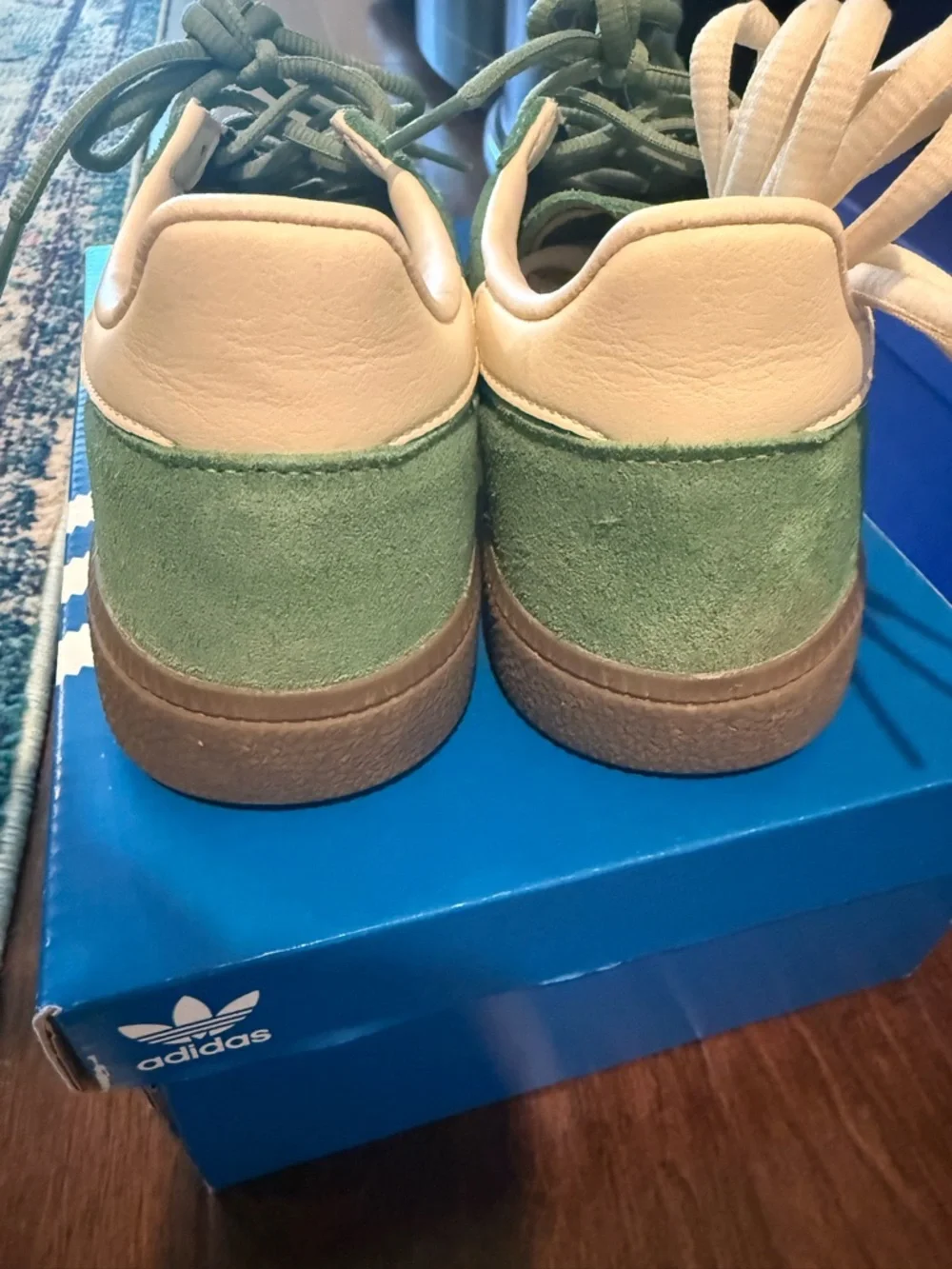 ADIDAS Originals Handball Spezial Shoes GREEN/WHITE M6.5/W7.5 - Picture 3 of 9